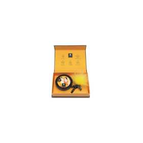 Mini Coffret poudre corporelle mangue et plumeau assorti 